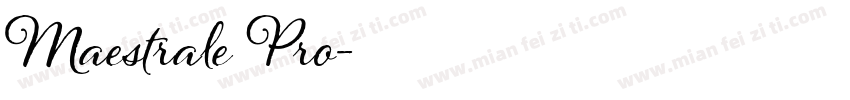 Maestrale Pro字体转换